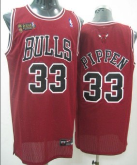 Chicago Bulls #33 Scottie Pippen Red Swingman Jersey
