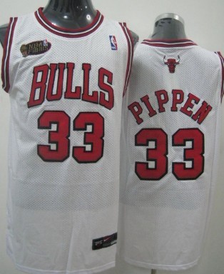 Chicago Bulls #33 Scottie Pippen White Swingman Jersey