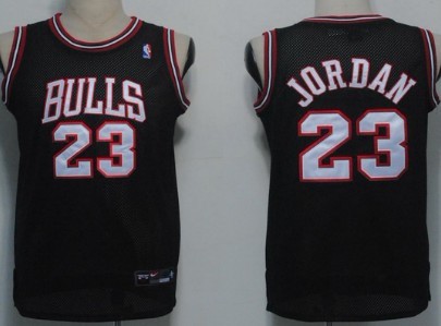 Chicago Bulls #23 Michael Jordan Black With Bulls Swingman Jersey