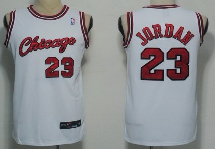 Chicago Bulls #23 Michael Jordan 1984-1985 Rookie White Authentic Jersey