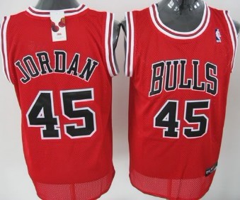 Chicago Bulls #45 Michael Jordan Red Swingman Jersey