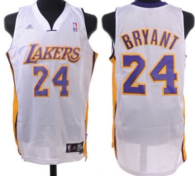 Los Angeles Lakers #24 Kobe Bryant White Swingman Jersey