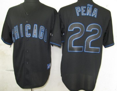 Chicago Cubs #22 Carlos Pena 2012 Black Fashion Jersey
