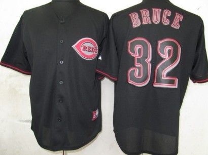 Cincinnati Reds #32 Jay Bruce 2012 Black Fashion Jersey