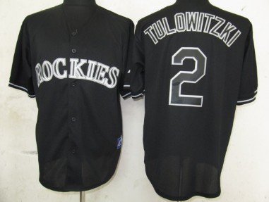 Colorado Rockies #2 Troy Tulowitzki 2012 Black Fashion Jersey