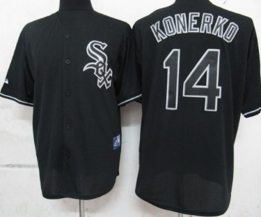 Chicago White Sox #14 Paul Konerko 2012 Black Fashion Jersey