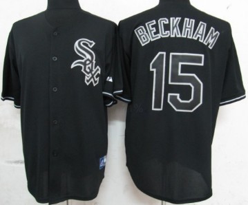 Chicago White Sox #15 Gordon Beckham 2012 Black Fashion Jersey