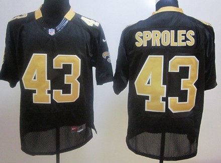 Nike New Orleans Saints #43 Darren Sproles Black Elite Jersey