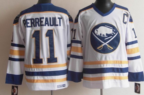 Buffalo Sabres #11 Gilbert Perreault White Throwback CCM Jersey