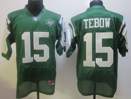 Nike New York Jets #15 Tim Tebow Green Elite Jersey