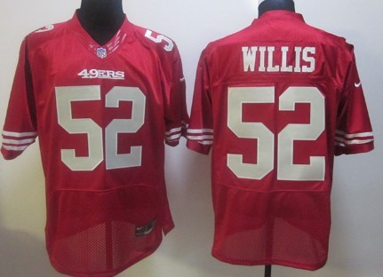 Nike San Francisco 49ers #52 Patrick Willis Red Elite Jersey