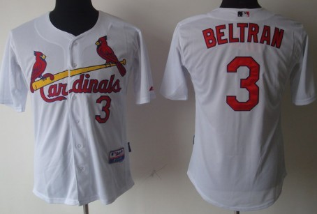 St. Louis Cardinals #3 Carlos Beltran White Jersey