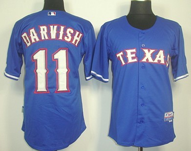 Texas Rangers #11 Yu Darvish Blue Jersey