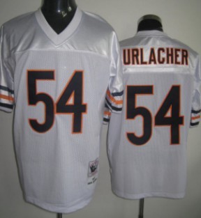 Chicago Bears #54 Brian Urlacher White Throwback Jersey