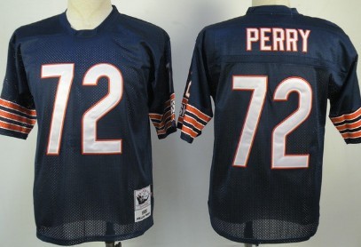 Chicago Bears #72 William Perry Blue Throwback Jersey