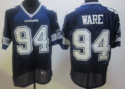 Nike Dallas Cowboys #94 DeMarcus Ware Blue Elite Jersey