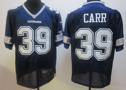 Nike Dallas Cowboys #39 Brandon Carr Blue Elite Jersey