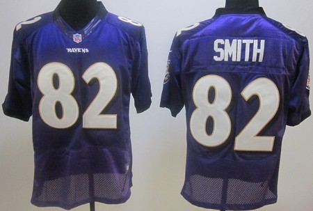 Nike Baltimore Ravens #82 Torrey Smith Purple Elite Jersey