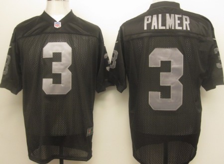 Nike Oakland Raiders #3 Carson Palmer Black Elite Jersey