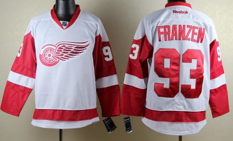 Detroit Red Wings #93 Johan Franzen White Jersey