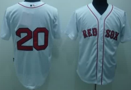 Boston Red Sox #20 Kevin Youkilis White Jersey