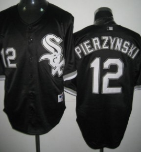 Chicago White Sox #12 A.J. Pierzynski Black Jersey