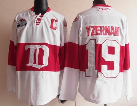 Detroit Red Wings #19 Steve Yzerman White Winter Classic Jersey
