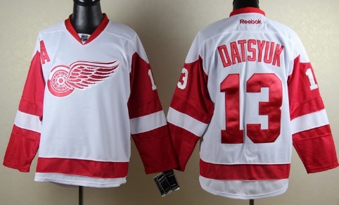 Detroit Red Wings #13 Pavel Datsyuk White Jersey
