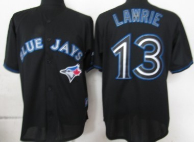 Toronto Blue Jays #13 Brett Lawrie 2012 Black Fashion Jersey