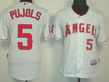 LA Angels of Anaheim #5 Albert Pujols White Jersey