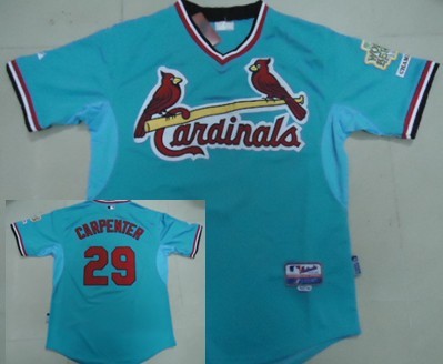 St. Louis Cardinals #29 Chris Carpenter Light Blue Jersey