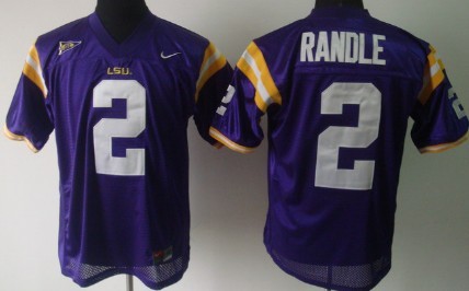 LSU Tigers #2 Rueben Randle Purple Jersey