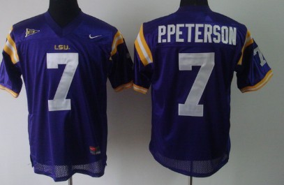LSU Tigers #7 Patrick Peterson Purple Jersey