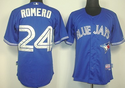 Toronto Blue Jays #24 Ricky Romero Blue Jersey