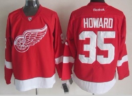 Detroit Red Wings #35 Jimmy Howard Red Jersey