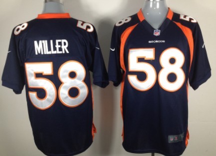 Nike Denver Broncos #58 Von Miller Blue Game Jersey