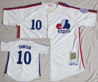 Montreal Expos #10 Andre Dawson Cream Throwback Jersey