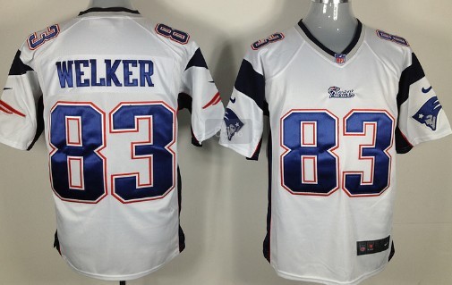 Nike New England Patriots #83 Wes Welker White Game Jersey