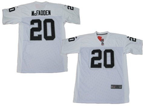 Nike Oakland Raiders #20 Darren McFadden White Elite Jersey