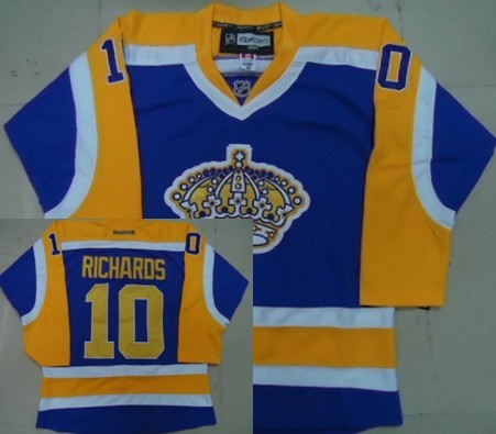 Los Angeles Kings #10 Mike Richards Purple With Yellow Jersey