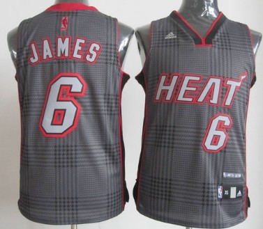 Miami Heat #6 LeBron James Black Rhythm Fashion Jersey