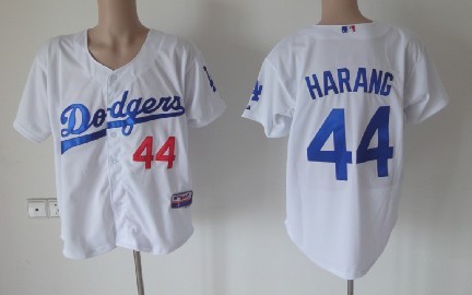 Los Angeles Dodgers #44 Aaron Harang White Jersey