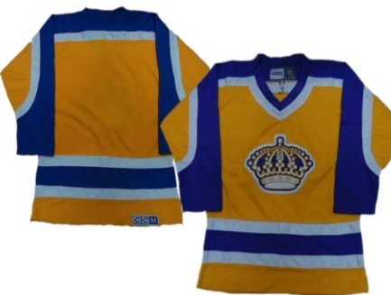 Los Angeles Kings Blank Yellow Throwback With Purple CCM Jersey