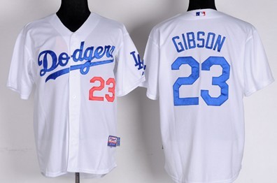 Los Angeles Dodgers #23 Kirk Gibson White Jersey