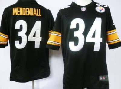 Nike Pittsburgh Steelers #34 Rashard Mendenhall Black Game Jersey