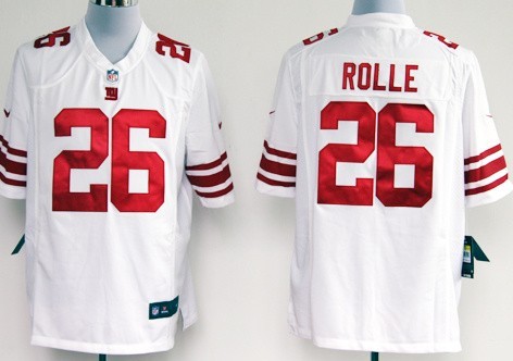 Nike New York Giants #26 Antrel Rolle White Game Jersey
