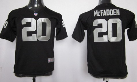 Nike Oakland Raiders #20 Darren McFadden Black Game Kids Jersey