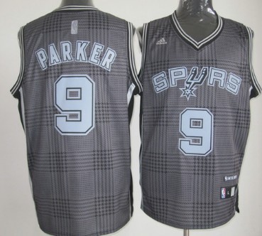 San Antonio Spurs #9 Tony Parker Black Rhythm Fashion Jersey