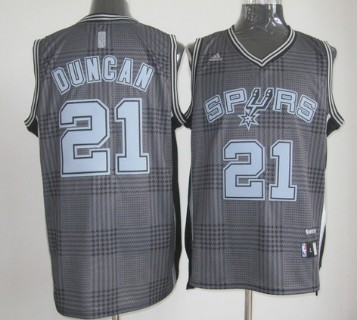 San Antonio Spurs #21 Tim Duncan Black Rhythm Fashion Jersey