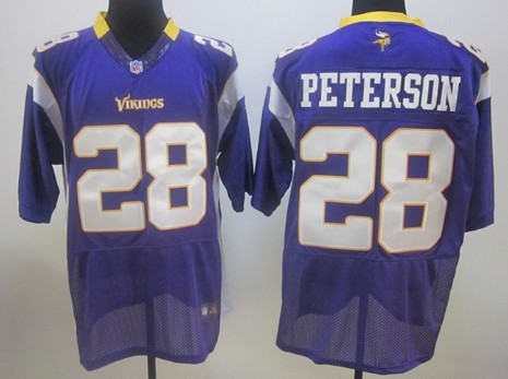 Nike Minnesota Vikings #28 Adrian Peterson Purple Elite Jersey